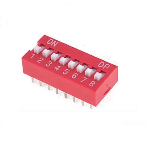 Switch Dip 20 Pezzi DIP Switch 8 Posizioni Blu - Passo 2,54mm Per